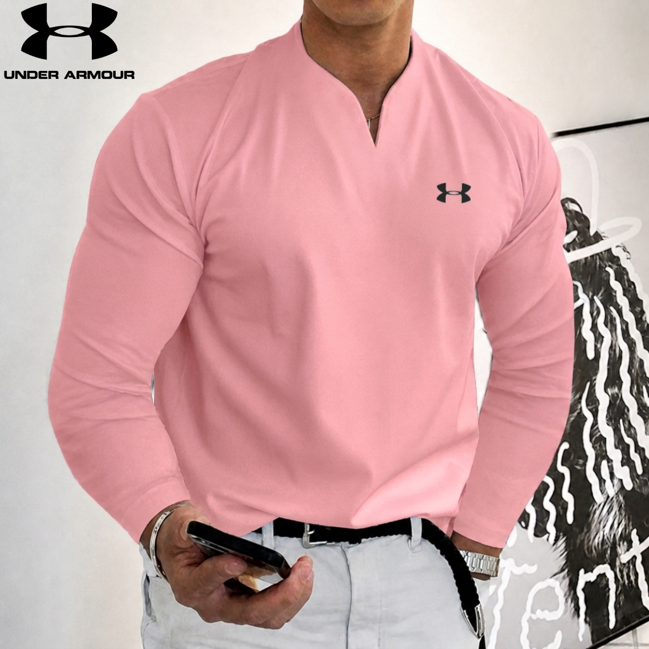Herr Elite Performance Långärmad Henley || Utförsäljning