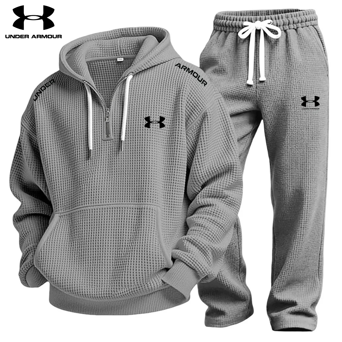 Prestandaset med Våffelstickad Hoodie och Joggingbyxa || Utförsäljning