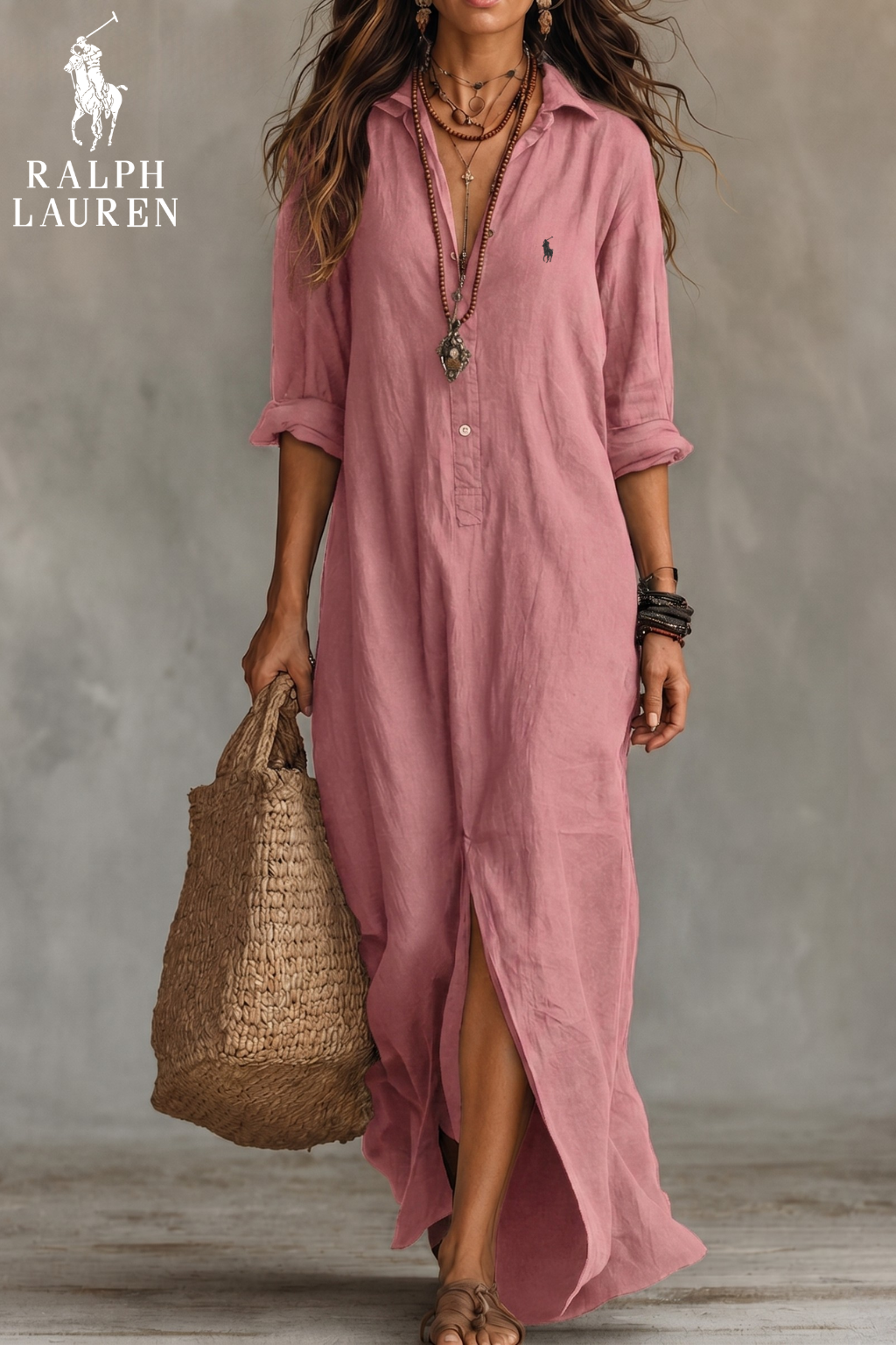 Coastal Breeze Maxi Skjortklänning || Utförsäljning