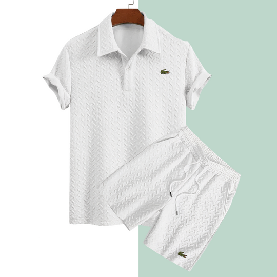 2026 Texturerad Sommar Polo Set - Utförsäljning