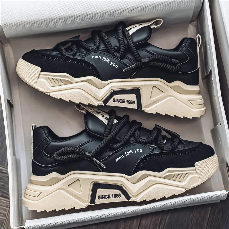 Rocco lädersneakers med lågt skaft