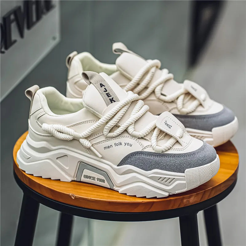Rocco lädersneakers med lågt skaft