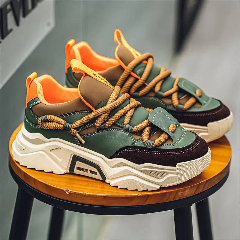 Rocco lädersneakers med lågt skaft