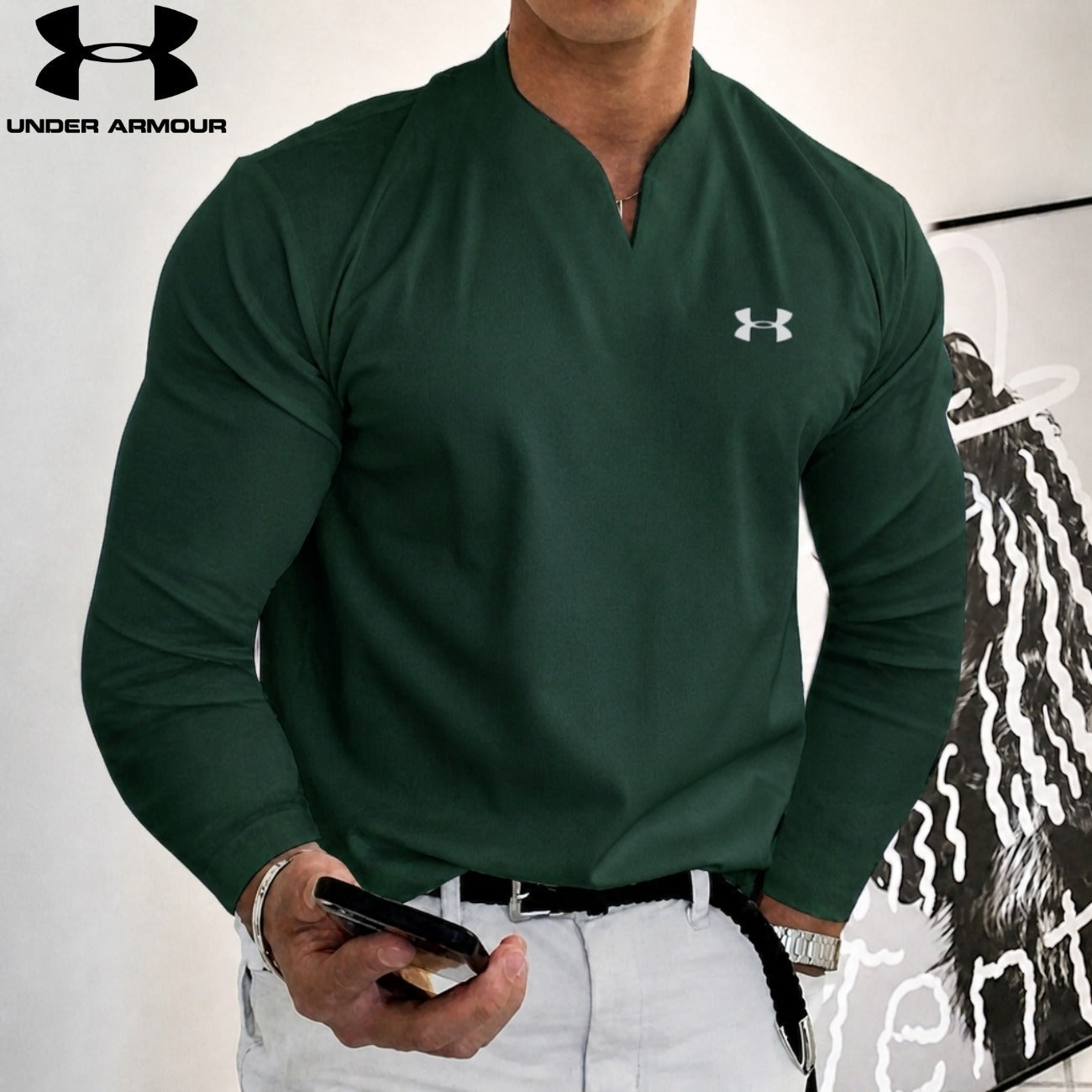 Herr Elite Performance Långärmad Henley || Utförsäljning