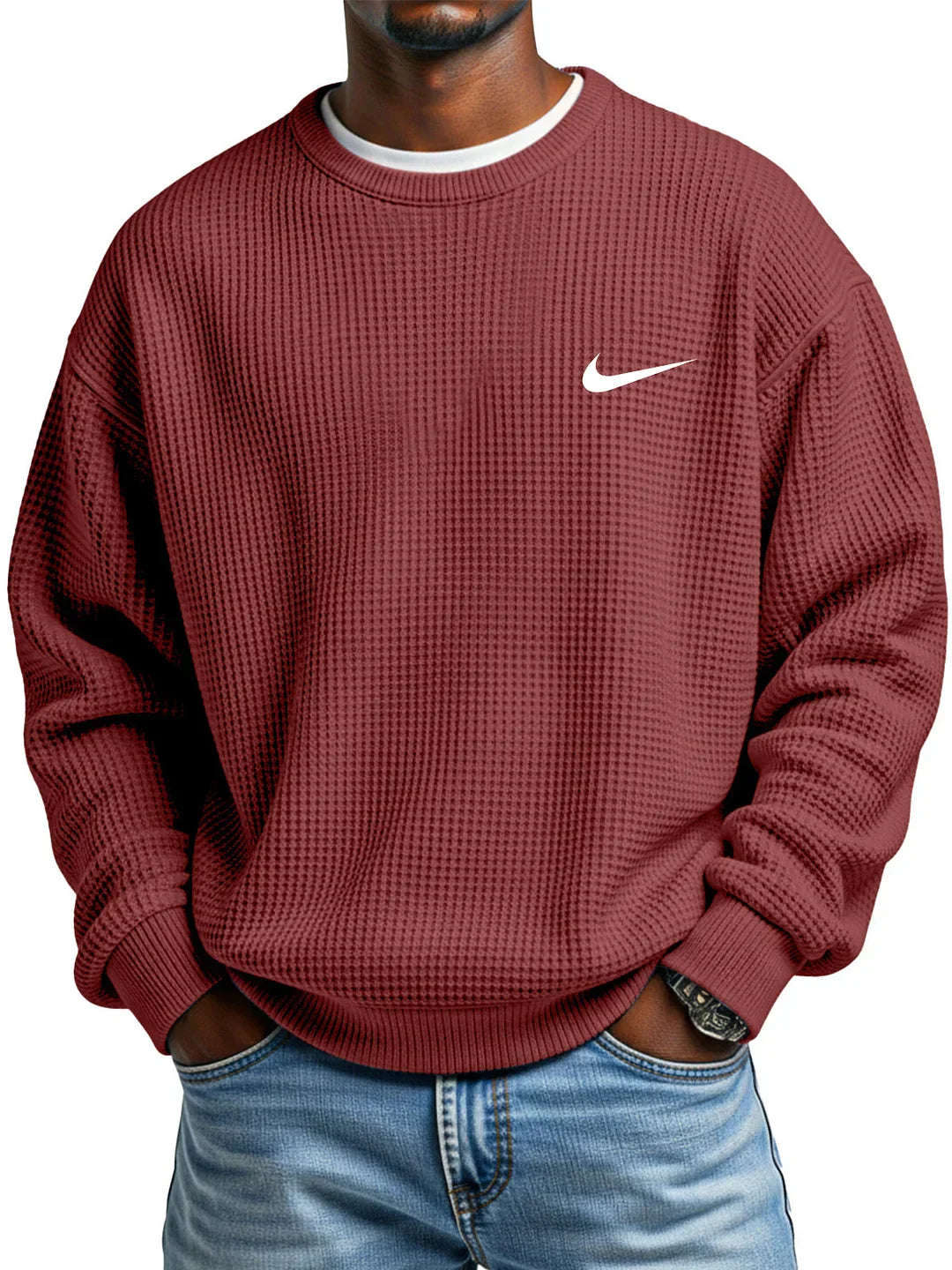2026 Stickad Crewneck Sweatshirt || Utförsäljning